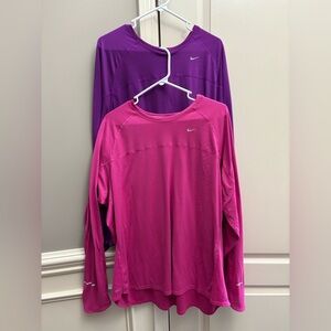 Lot of TWO Women’s Nike Dri-fit long sleeve tops
